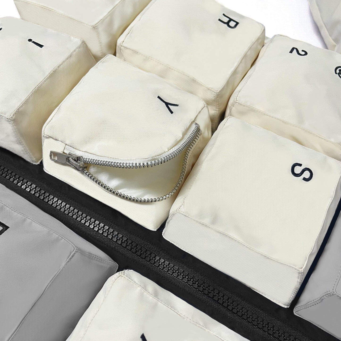 CREAM & GREY KEYBOARD JACKET (Original colour)