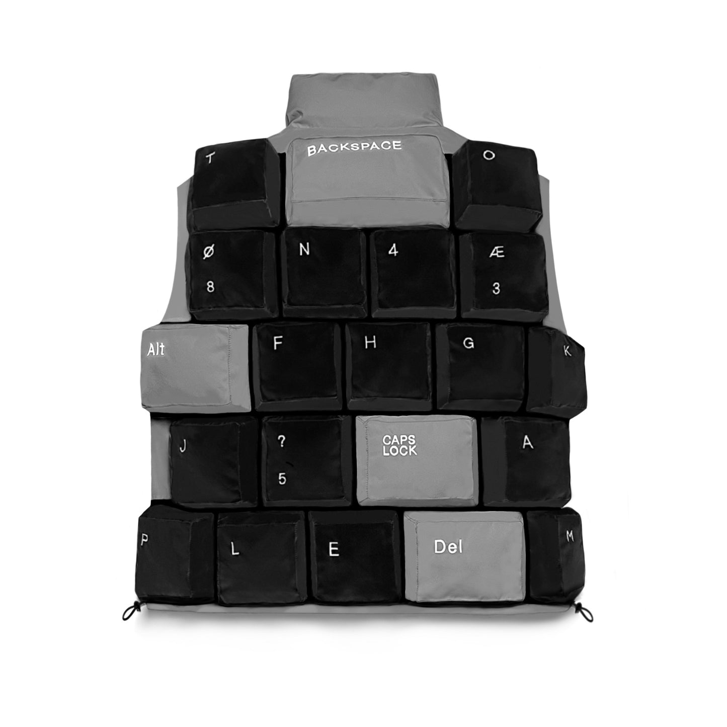 KEYBOARD VEST IN GREY & BLACK