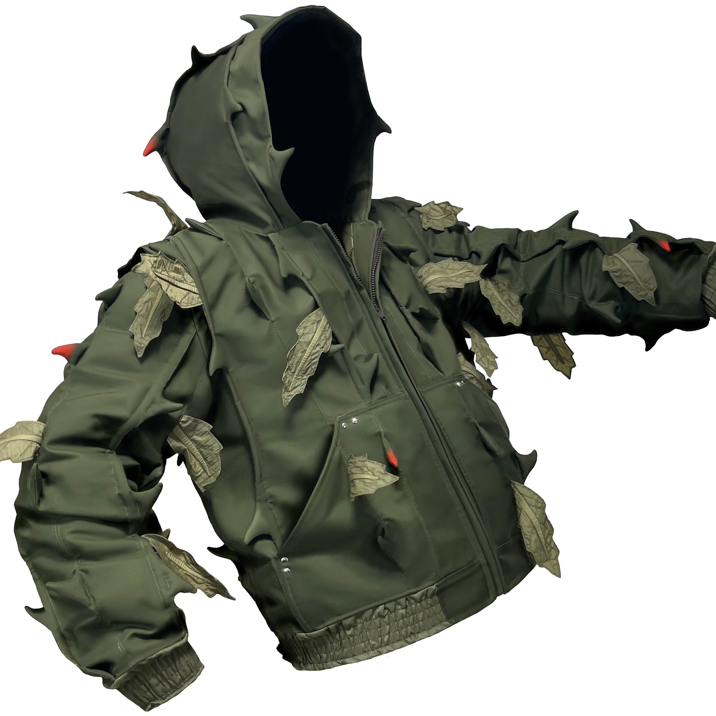 THORN BUSH HOODED JACKET (Moss Green)