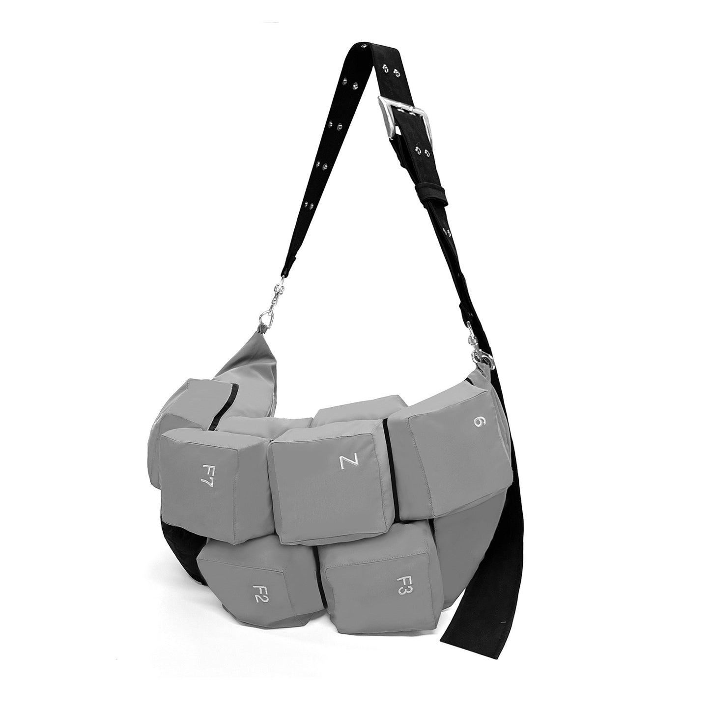 KEYBOARD CROSSBODY BAG (GREY)