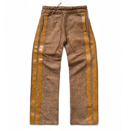 Trompe-l'œil Leather Track Bottoms