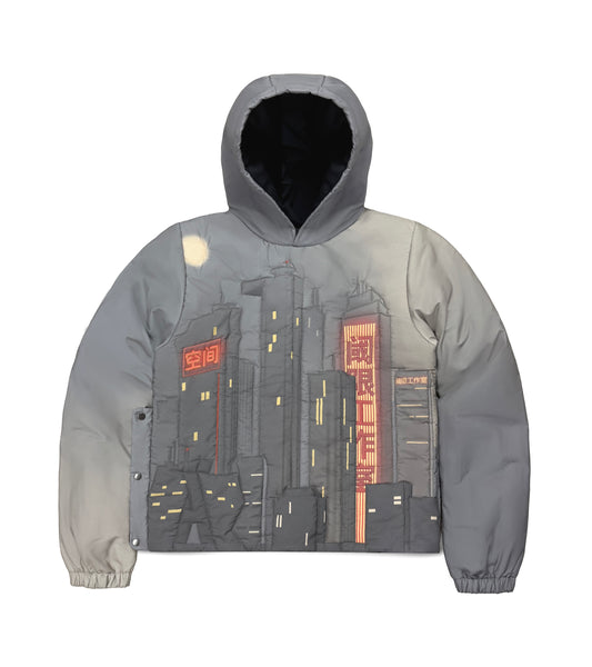 Fog Skyline Puffer Hoodie