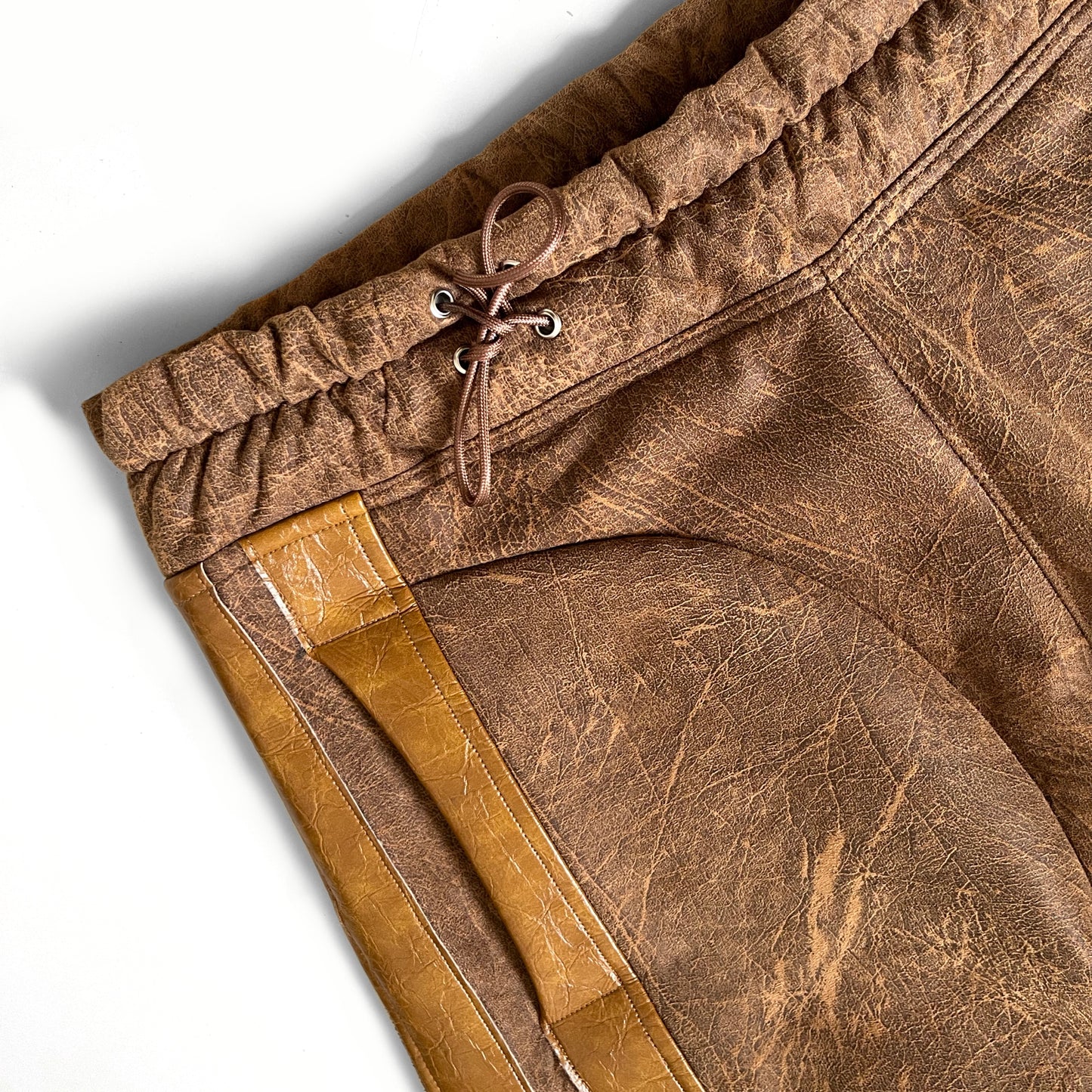 Trompe-l'œil Leather Track Bottoms