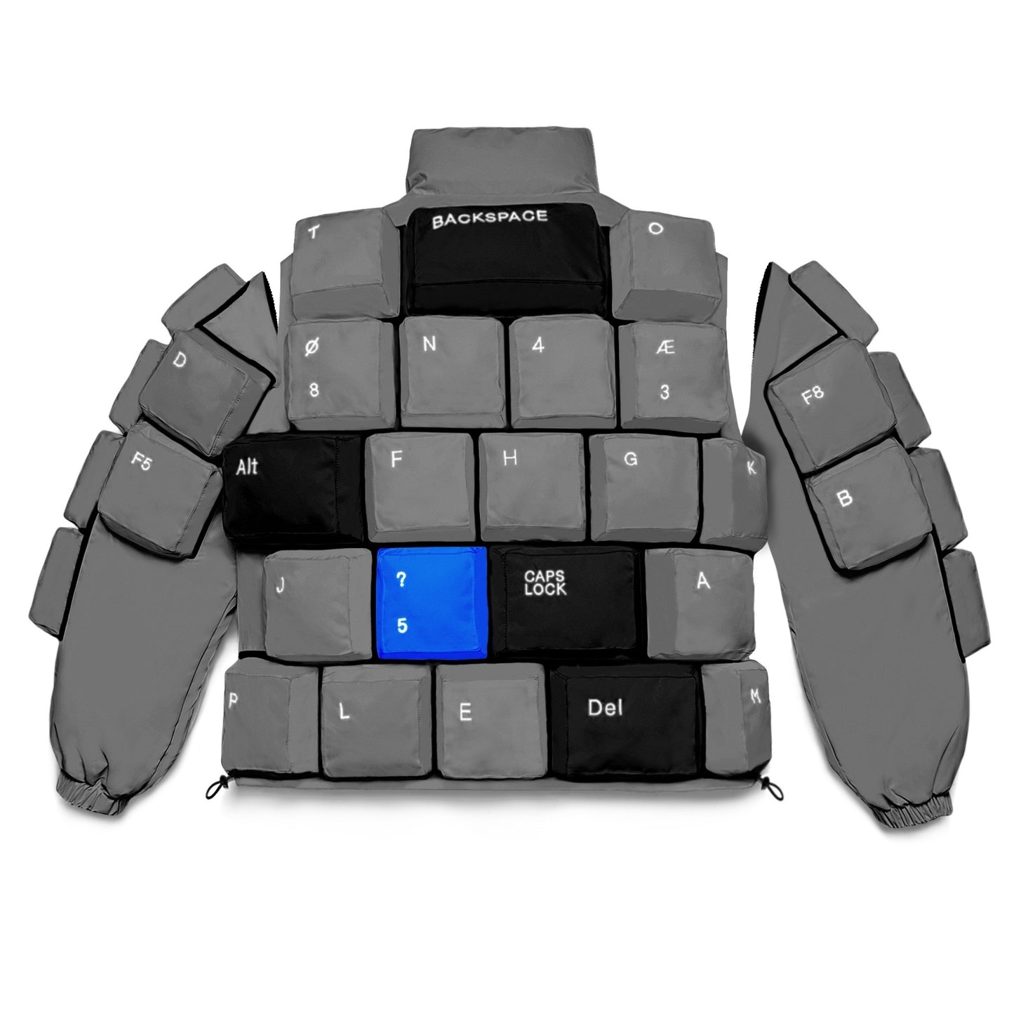 GREY, BLACK & BLUE KEYBOARD JACKET (removable)