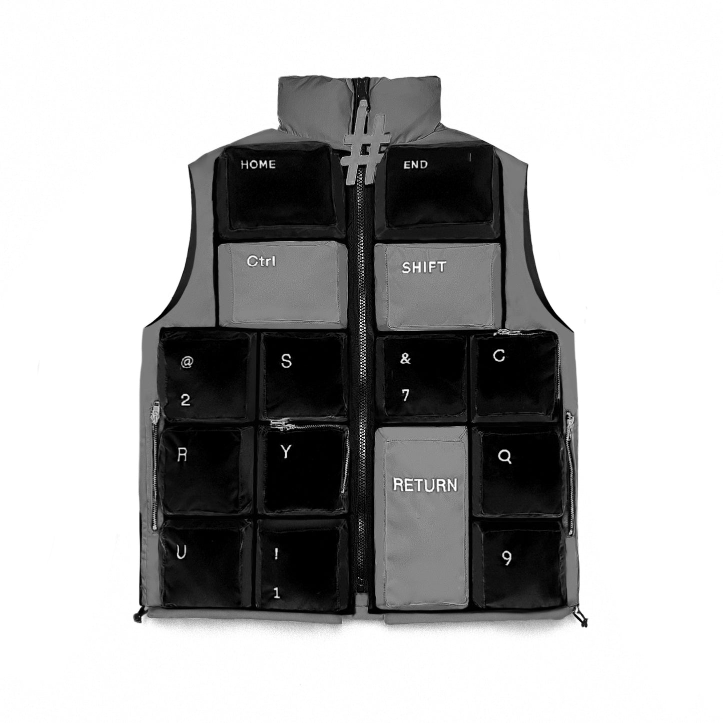 KEYBOARD VEST IN GREY & BLACK