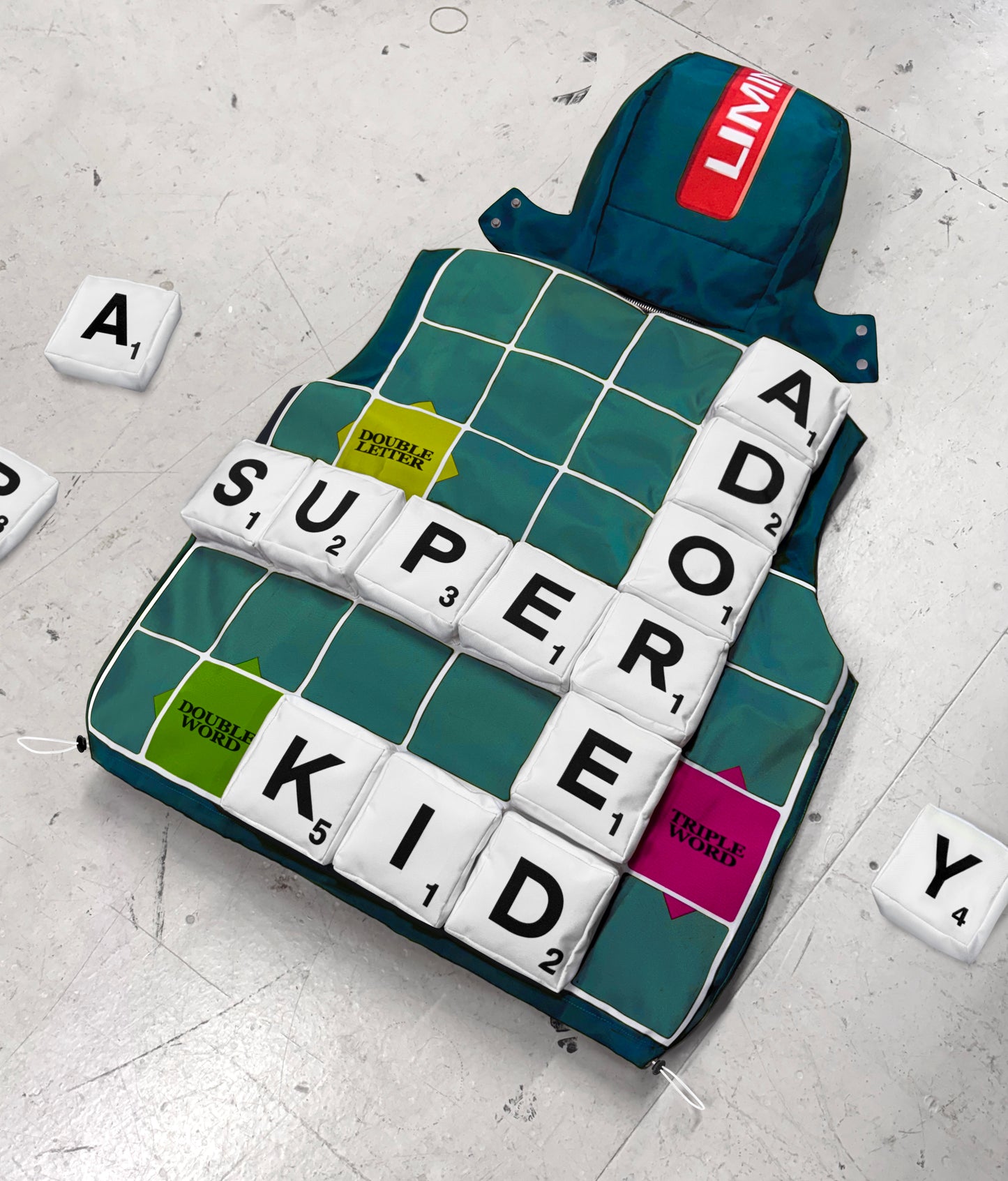 Scrabble Puffer Vest
