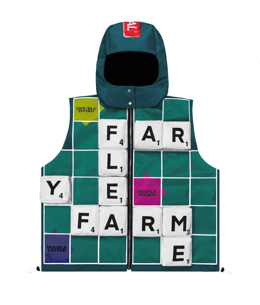 Scrabble Puffer Vest