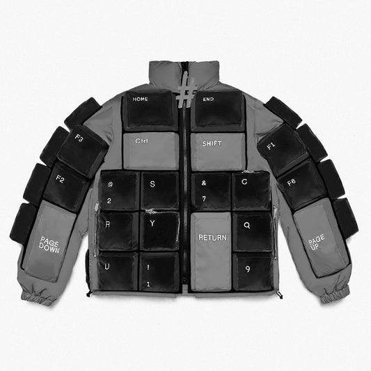 BLACK & GREY KEYBOARD JACKET