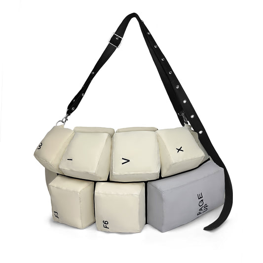 KEYBOARD CROSSBODY BAG (CREAM)